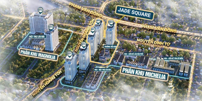 Vị trí chiến lược của Jade Square Cổ Nhuế